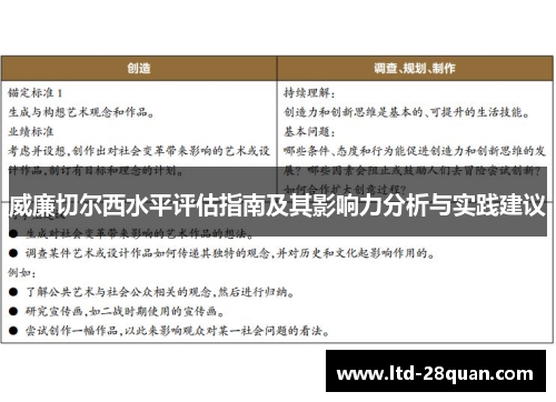 威廉切尔西水平评估指南及其影响力分析与实践建议