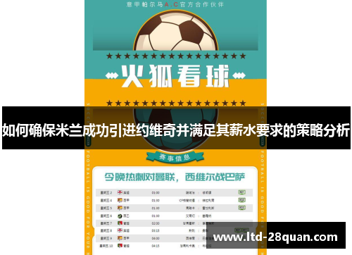 如何确保米兰成功引进约维奇并满足其薪水要求的策略分析